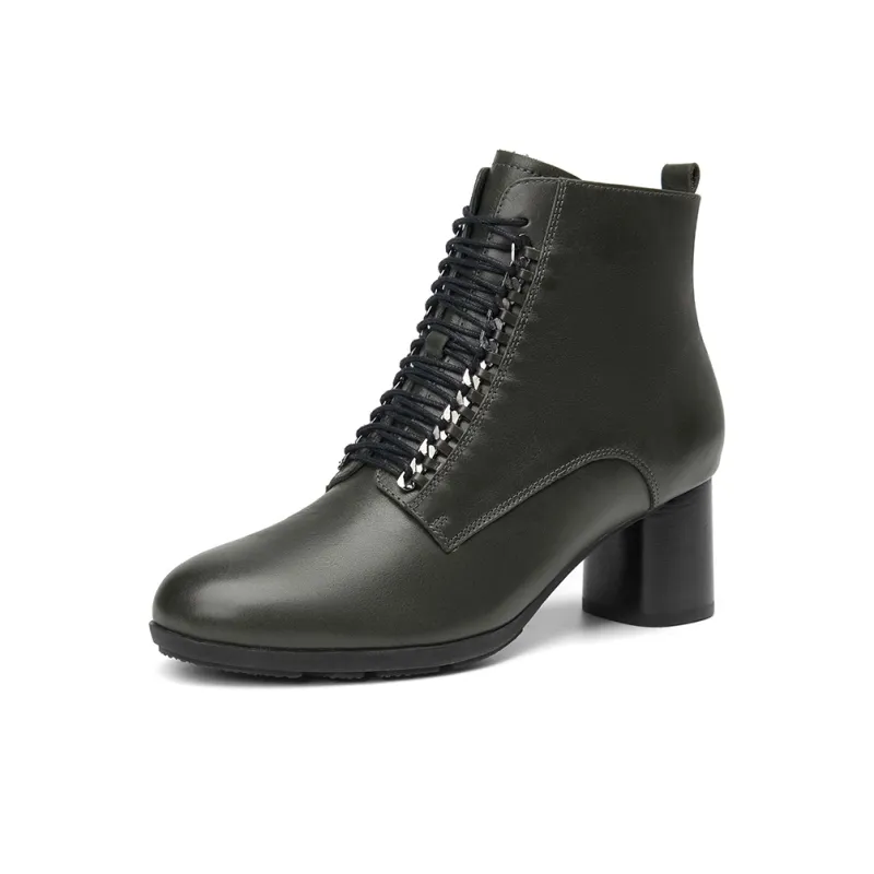 DG Ankle Boots Women's Black/Olive Green-1