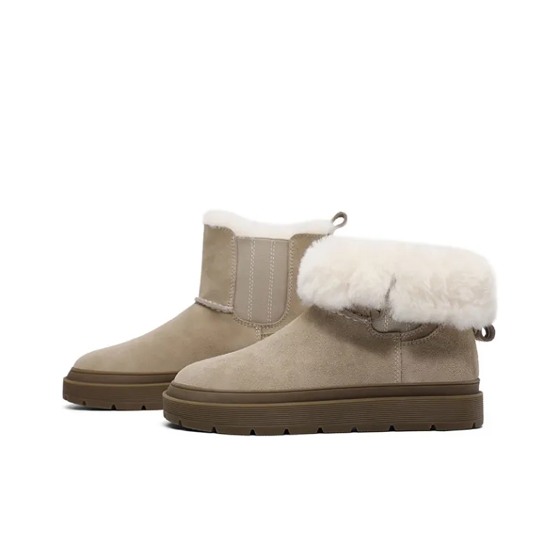 Dickies Short Snow Boots Women's Beige-3