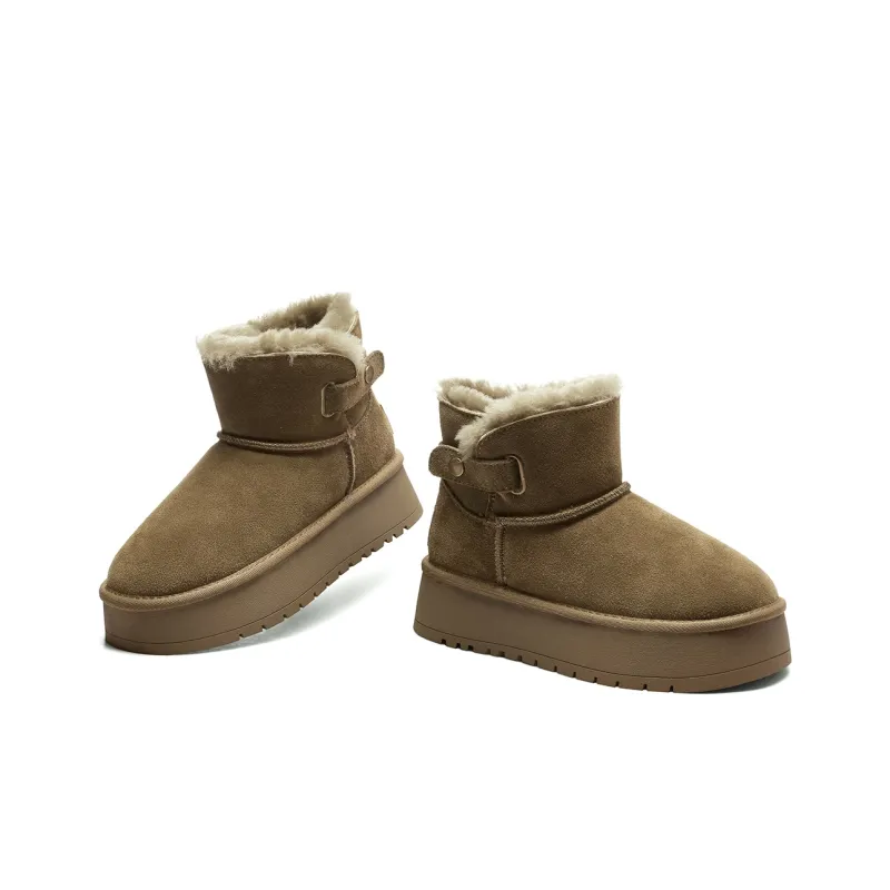 C°BANNER Short Snow Boots Women's Khaki Green-3