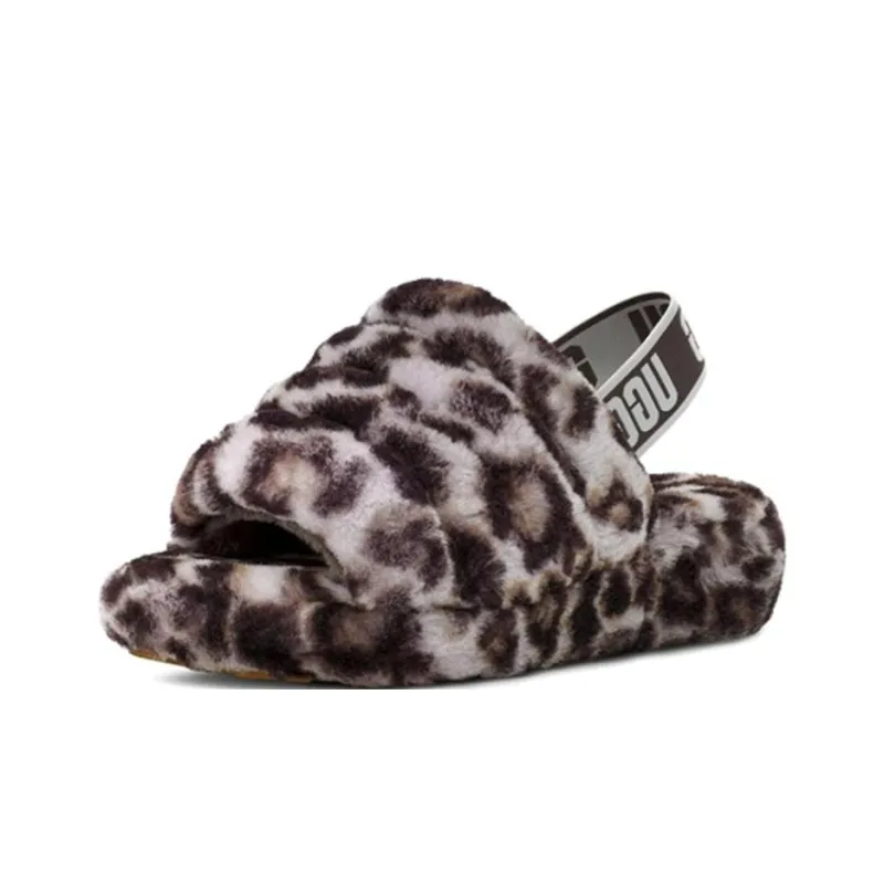 UGG Women's Fluff Yeah Slide 'Panther Print - Stormy Grey'-2