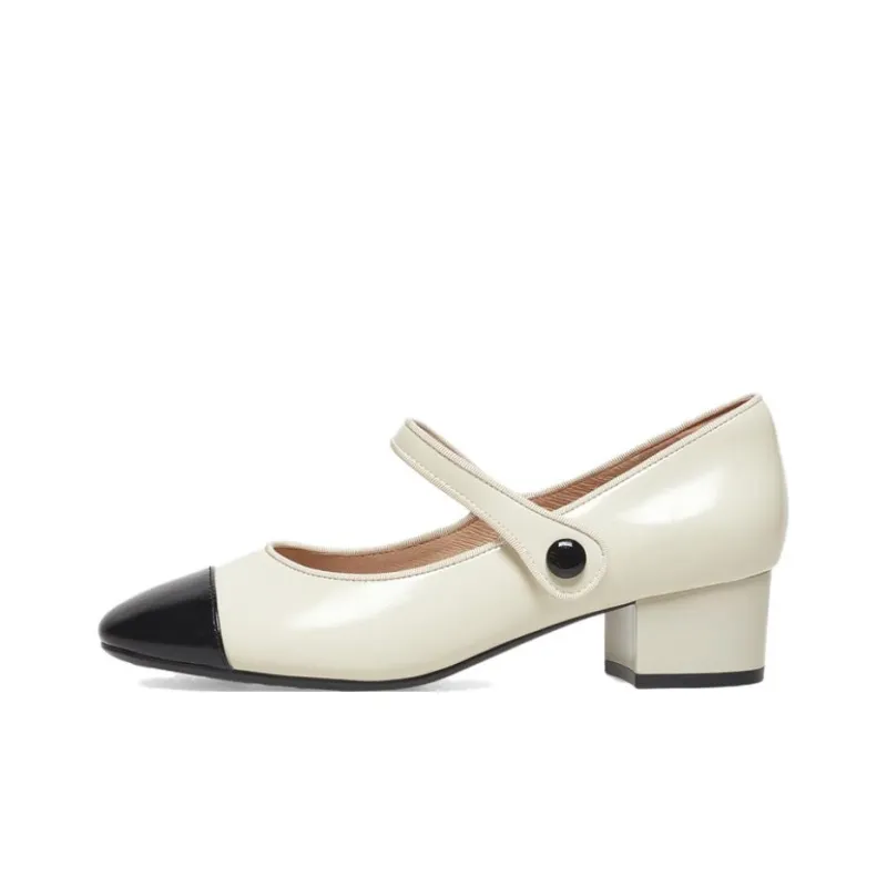 BASTO Block Heel High Heels 4cm Women's-5
