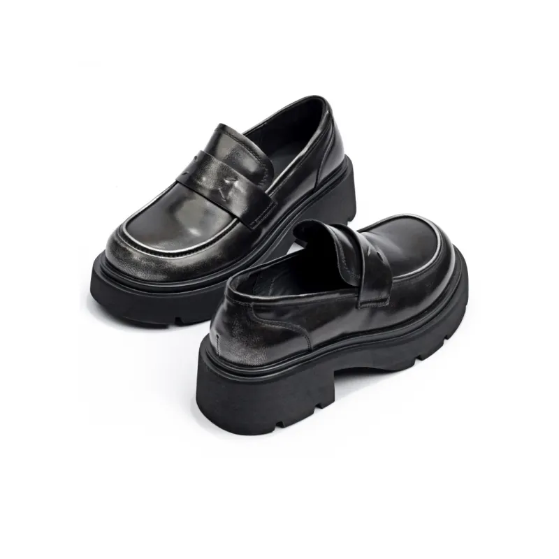 CENTRAL&KITTY Chunky Heel Platform Loafers 5.5cm Women's-9