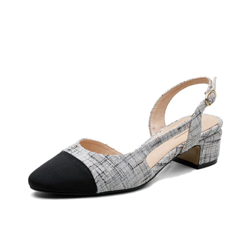 PT'SON Chunky Heel High Heels Women's-7