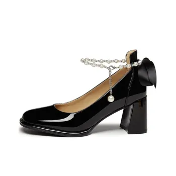 DAPHNE Chunky Heel High Heels Women's Black