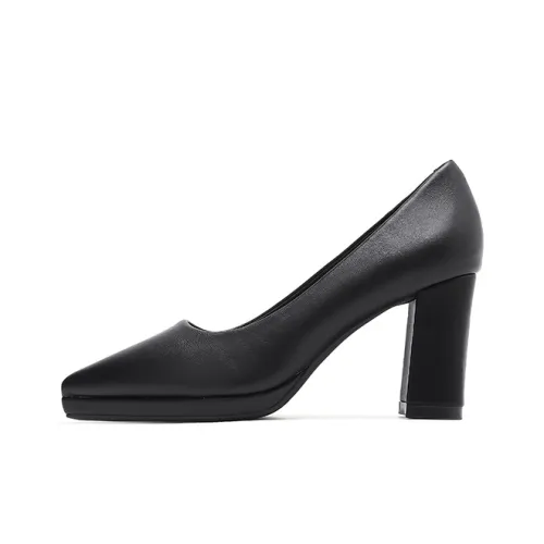 Zubumei Chunky Heel High Heels 8cm Women's