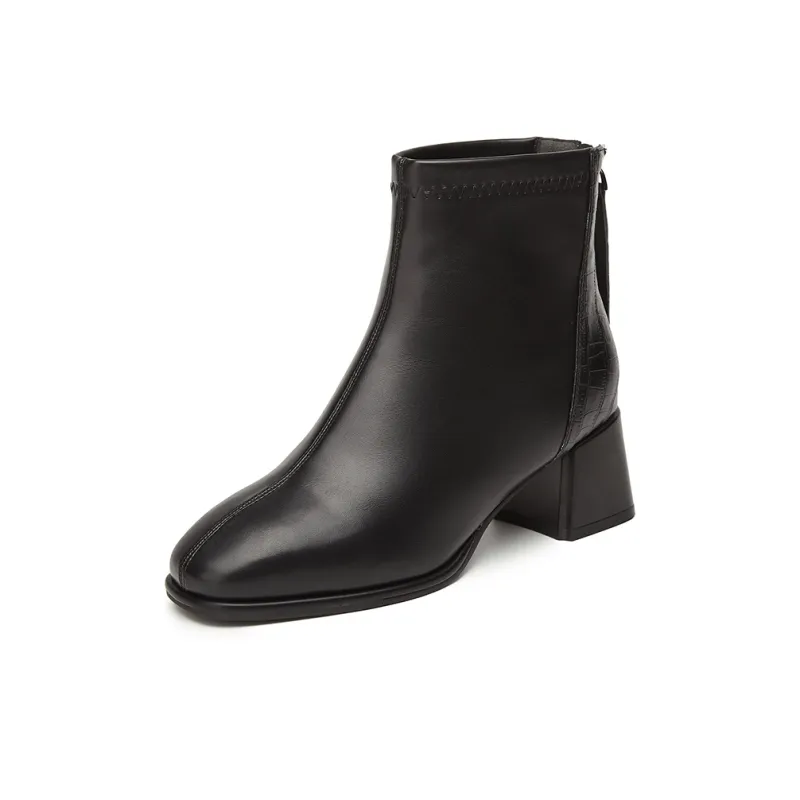 DAPHNE Ankle Boots Women's Black/Beige-1
