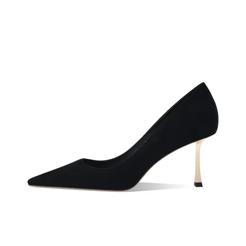 Shesrim Slim Heel High Heels 7.5cm Women's Black
