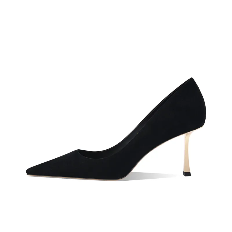 Shesrim Slim Heel High Heels 7.5cm Women's Black-0