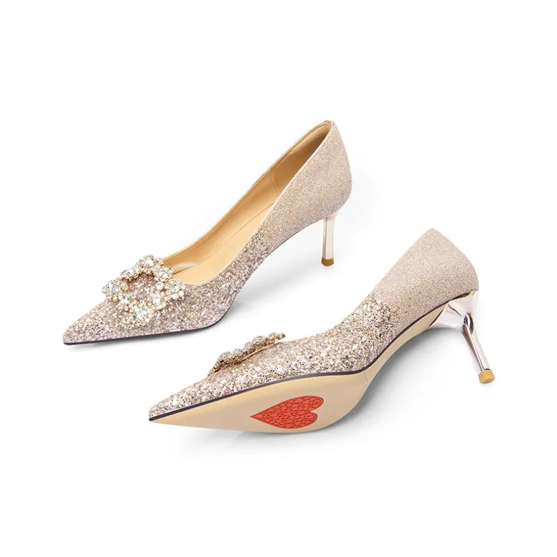 LOLY Slim Heel High Heels Women's Romantic Starry Sky-3