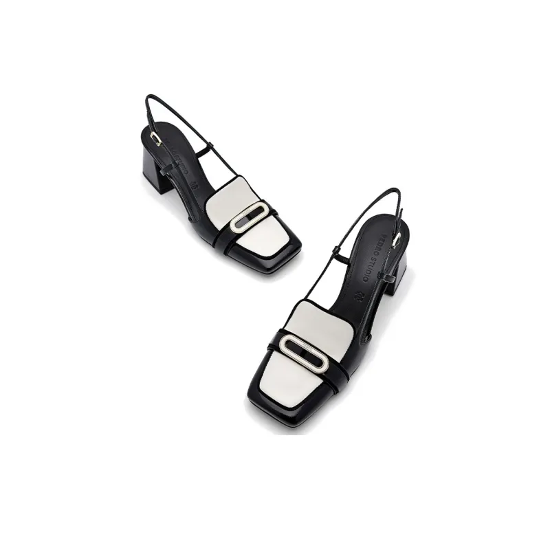 PEDRO Chunky Heel High Heels 6cm Women's-4
