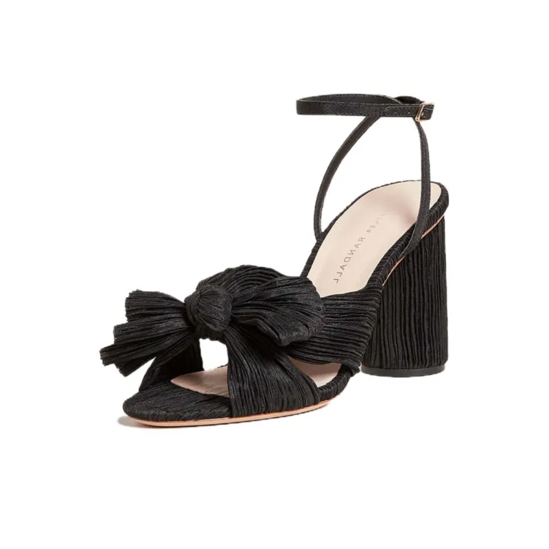 Loeffler Randall Camellia Strap Sandals 9cm Women's Black-2