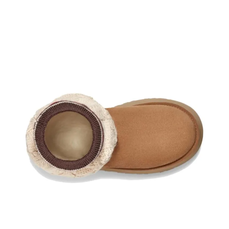 UGG Classic Sweater Letter Boot Chestnut Women's-4