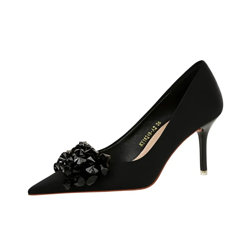 QITUMAUL Slim Heel High Heels Women's-9