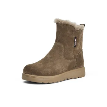 AOKANG Thermal Slip Resistant Snow Boots Women's Khaki