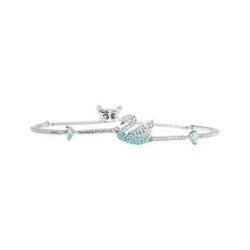 Swarovski Rhodium Plated Bangles Women's Blue