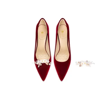 Holy Rose Slim Heel High Heels Women's Burgundy