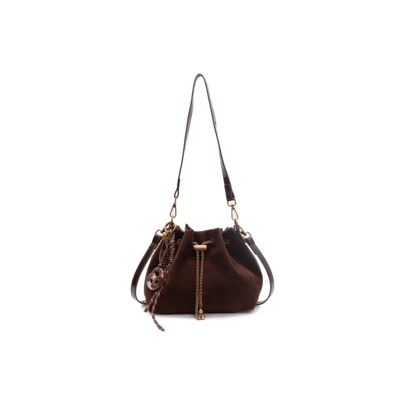 Yalu PU Suede Material Shoulder Bag Regular Women's Multicolor-4