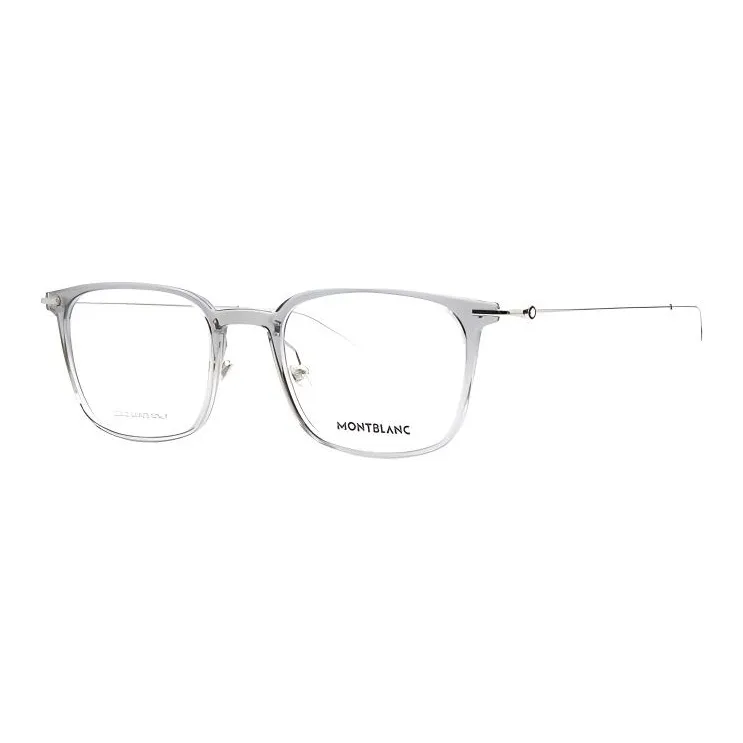 MONTBLANC Plate Frame Plastic Metal Square Optical Glasses Unisex Light Gray-2