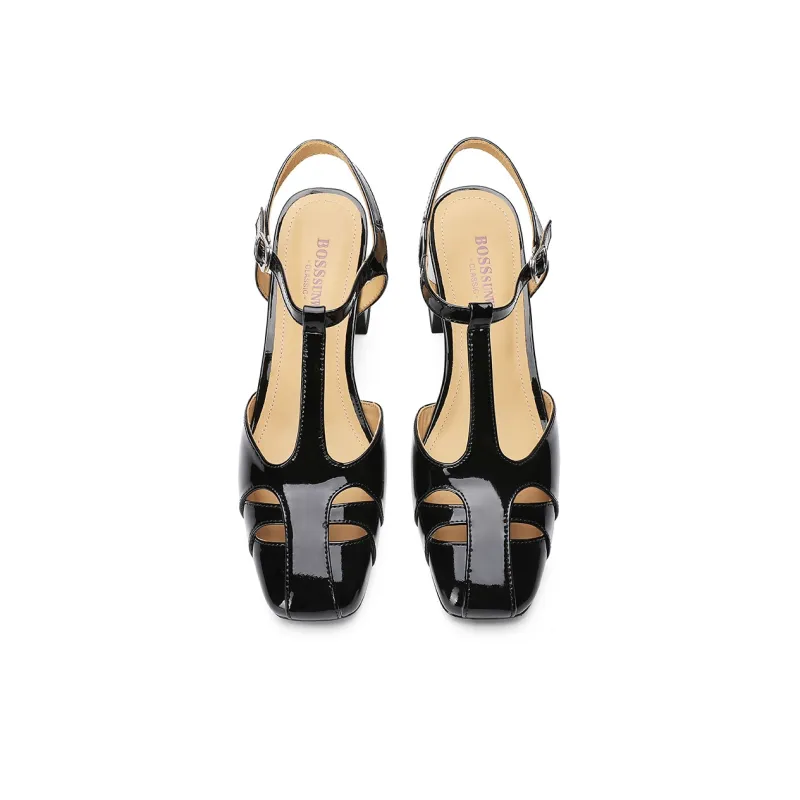 BOSSSUNWEN Chunky Heel High Heels 5cm Women's-4