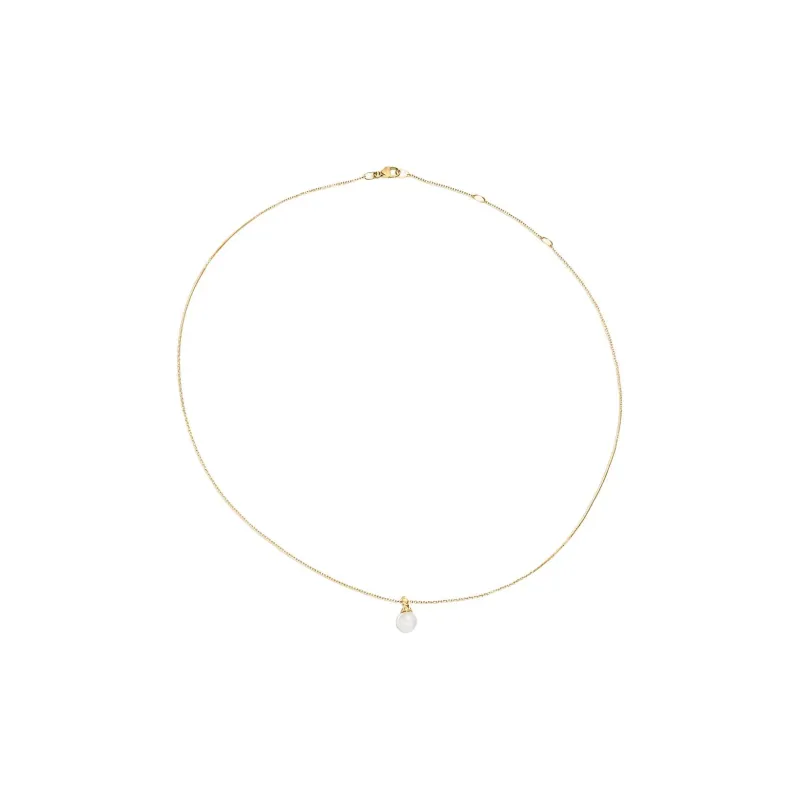 David Yurman 18kt Yellow Gold Petite Solari Diamond And Pearl Necklace 11.5mm-1