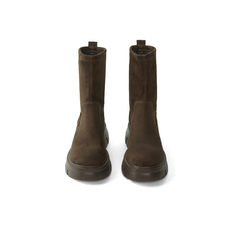 PT'SON Ankle Boots Women's Coffee-2