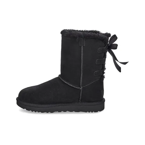 UGG Short Bow Stiefel Fleece Lined Black Women's