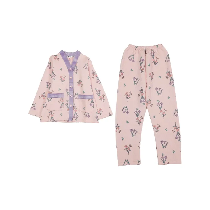 FENTENG Pajama Set Women's Cute Pink-0