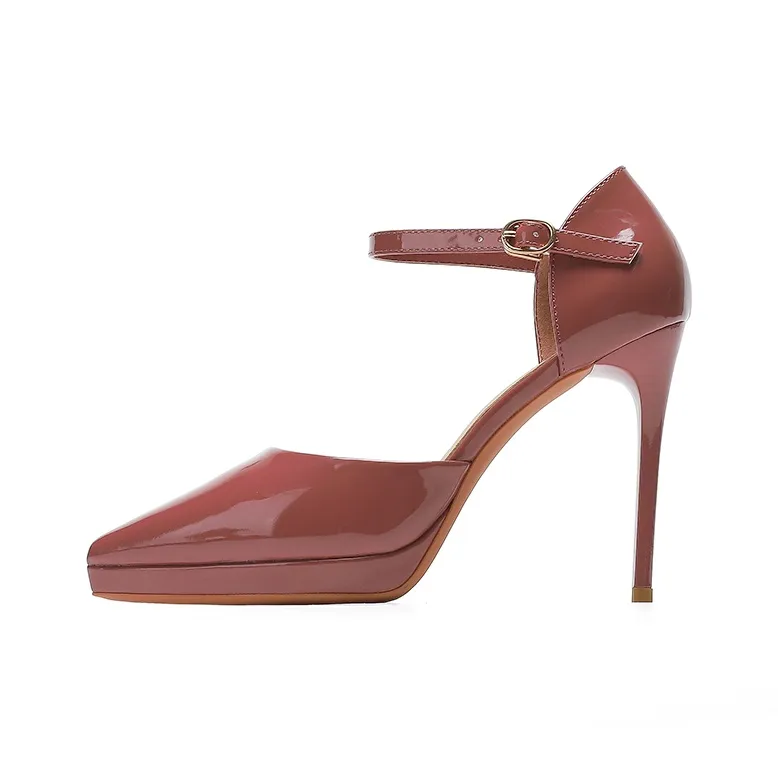 Zubumei Slim Heel High Heels 10cm Women's-7