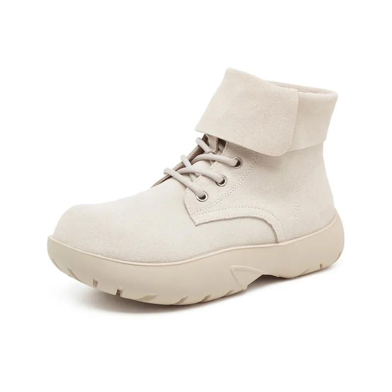 OULISASI Ankle Boots Women's Ecru/Khaki/Apricot/Purple/Army Green/Burgundy-1