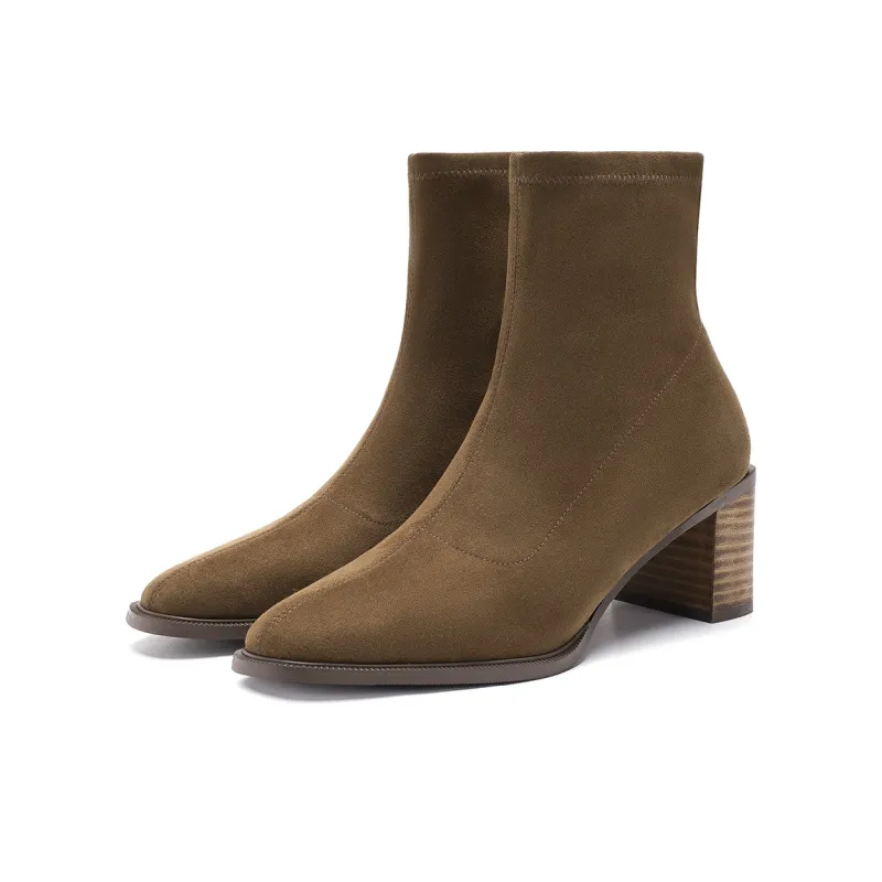 HARSON Ankle Boots Women's Khaki/Black-1