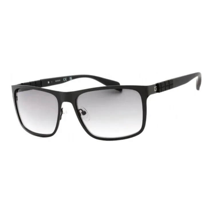 GUESS Metal Square Sunglasses Men's Black-0
