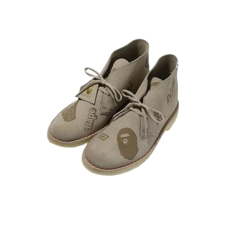 Clarks x A BATHING APE Ankle Boots Men's Ivory White-1
