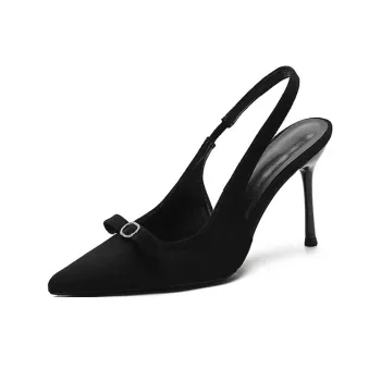 BIGTREE Slim Heel High Heels Women's Black
