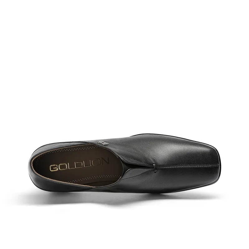 GOLDLION Chunky Heel High Heels Women's Black-2