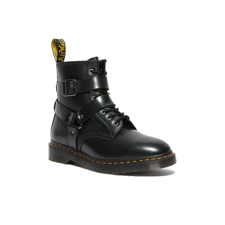 Dr.Martens Cristofor Leather Harness Lace Up Boots 'Black'-1