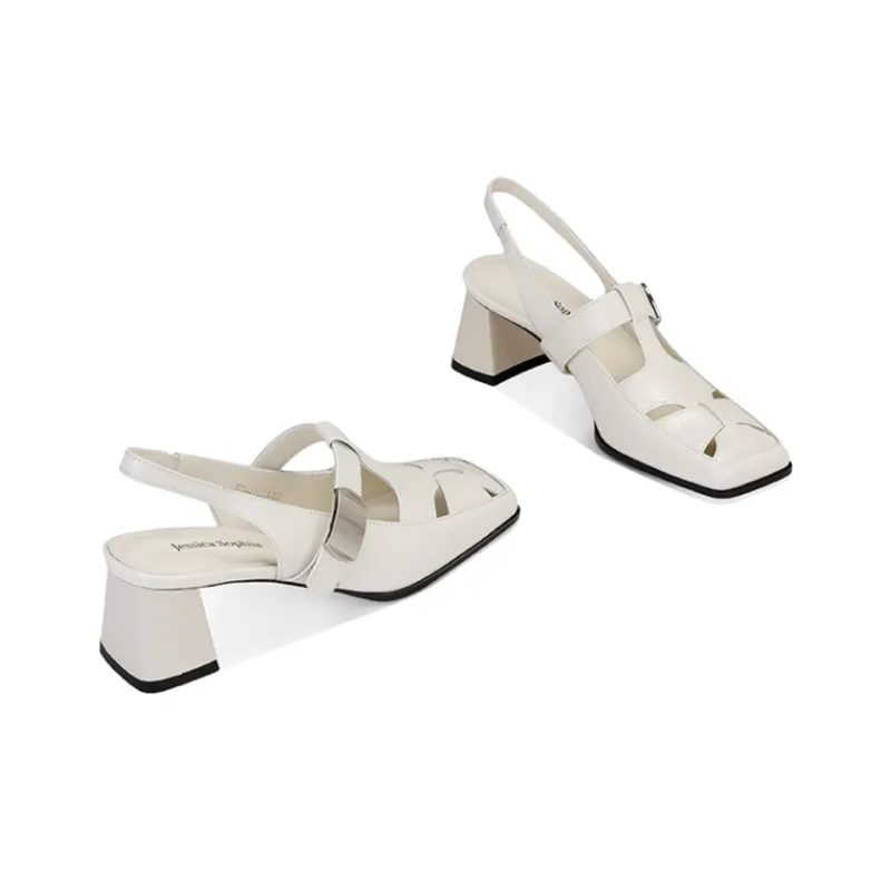 JESSICA SOPHIA Chunky Heel High Heels 4cm Women's-6