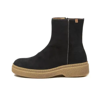 El Naturalista Suede Ankle Boots 4.5cm Women's Black Beige