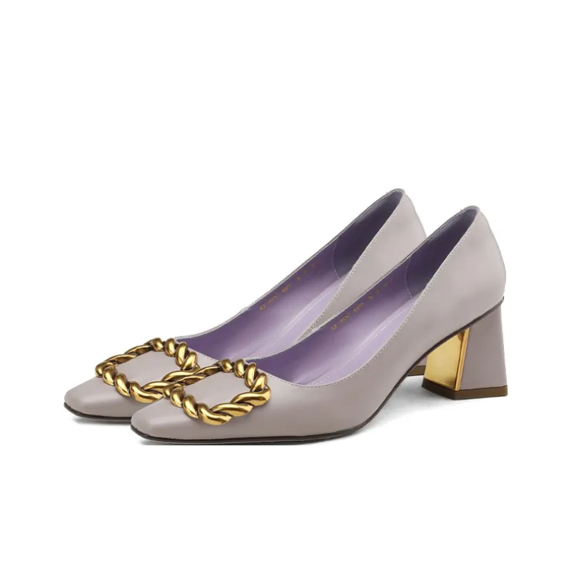 Naiyee High Heels Women's Black/Ecru/Purple-8