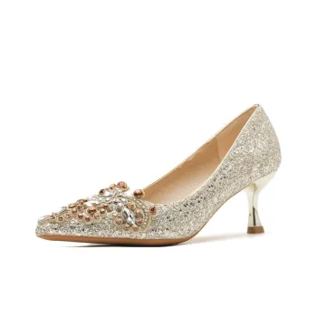 TADSW Slim Heel High Heels 6cm Women's Champagne