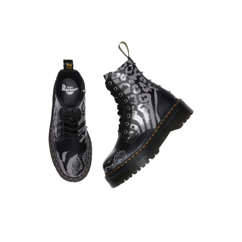 Dr.Martens Jadon Boot Animal Clash Leather Platforms 'Black'-3