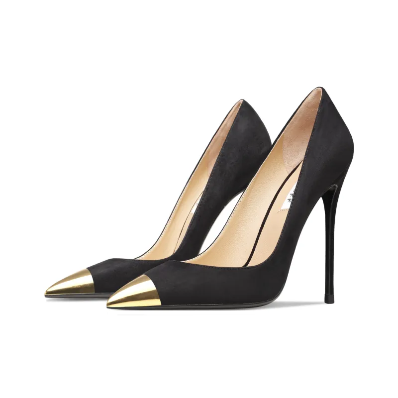 Suyymakk Slim Heel High Heels Women's Black-3
