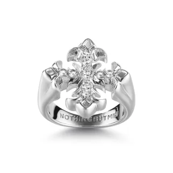 NothingButMini Zircon Copper Plated White Gold Rings Unisex