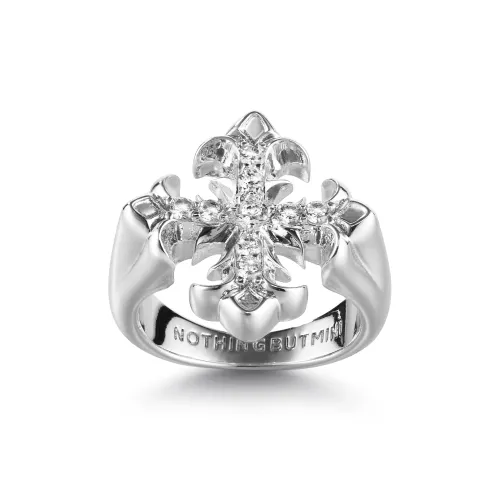 NothingButMini Zircon Copper Plated White Gold Rings Unisex