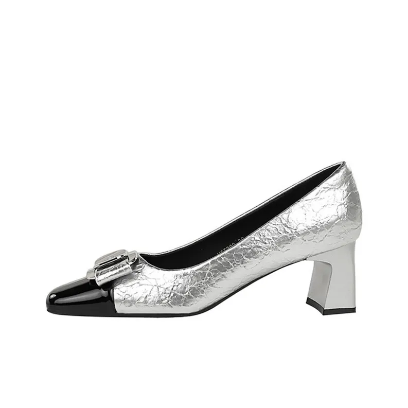 QITUMAUL Chunky Heel High Heels Women's-4