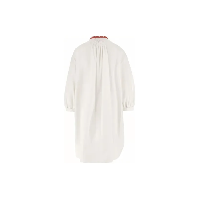 Valentino Long Sleeved Dress Women's White-1