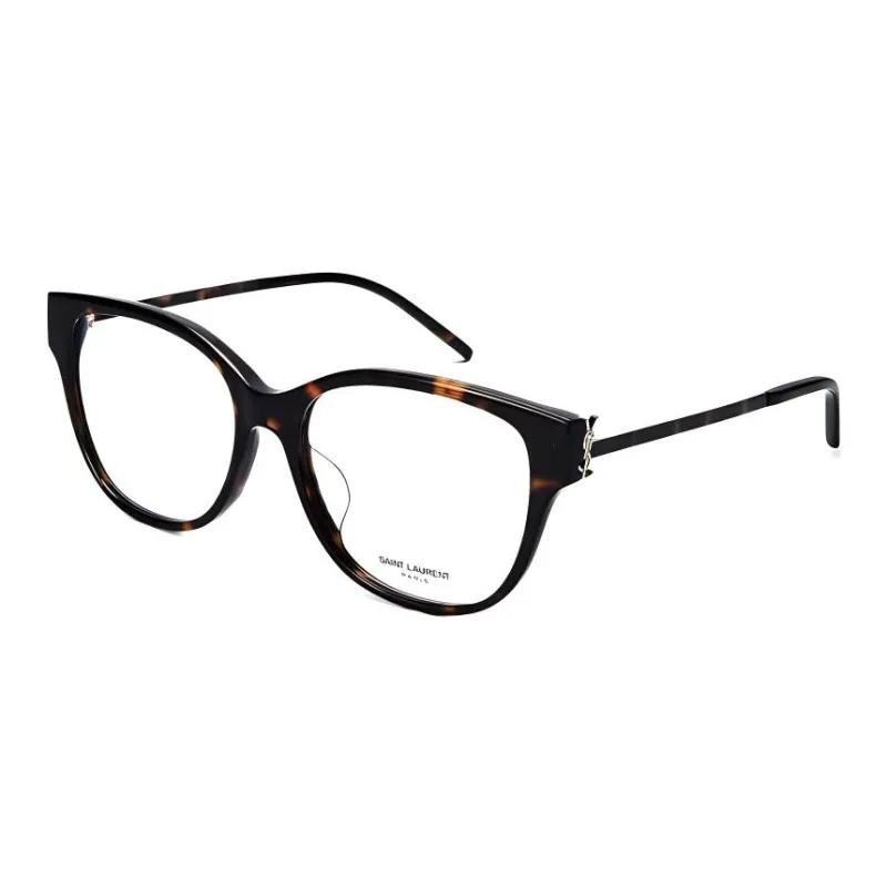 SAINT LAURENT Capsule Plate Frame Oval Eyeglass Frames Women's Tortoiseshell-0