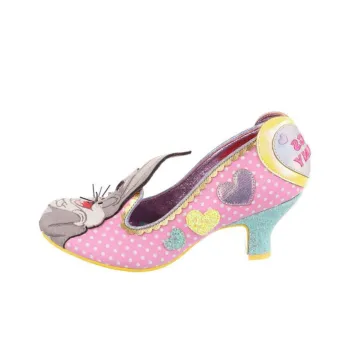 IRREGULAR CHOICE Chunky Heel High Heels Women's Pink Yellow