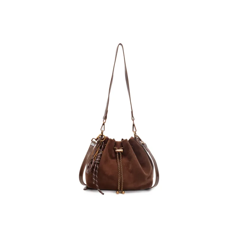 Yalu PU Suede Material Shoulder Bag Regular Women's Multicolor-0