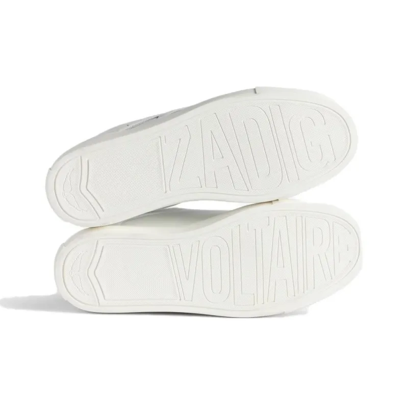 Zadig&Voltaire High Lash Crinkled-finish Leather Sneakers-4
