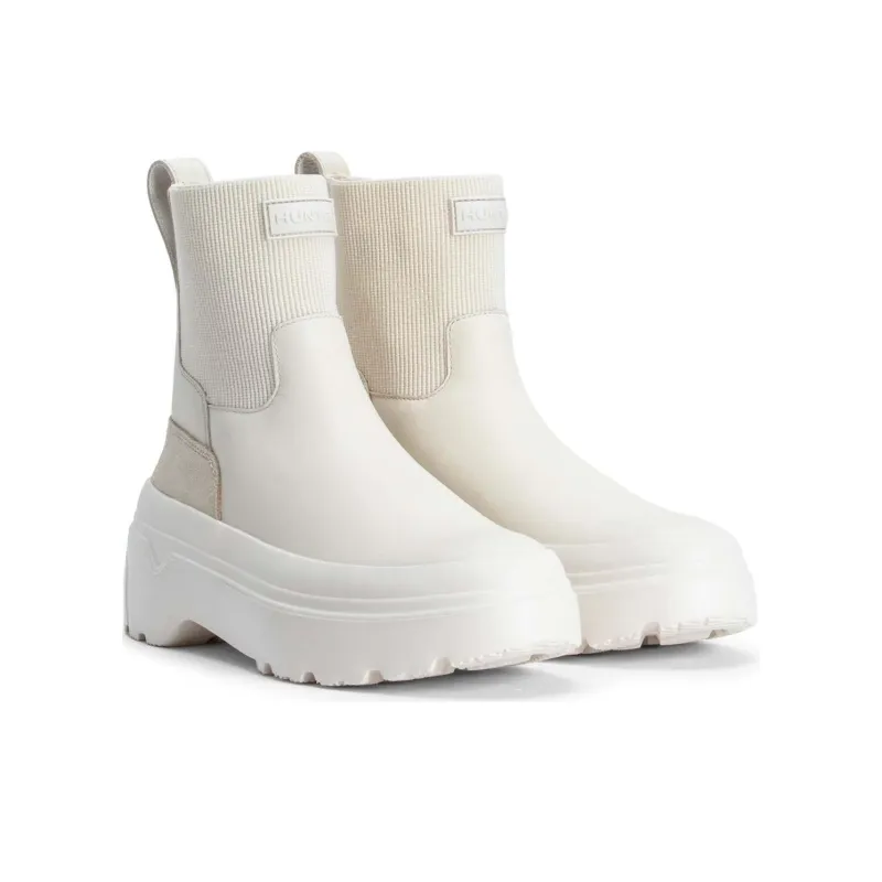 HUNTER Ankle Boots Women's White-2